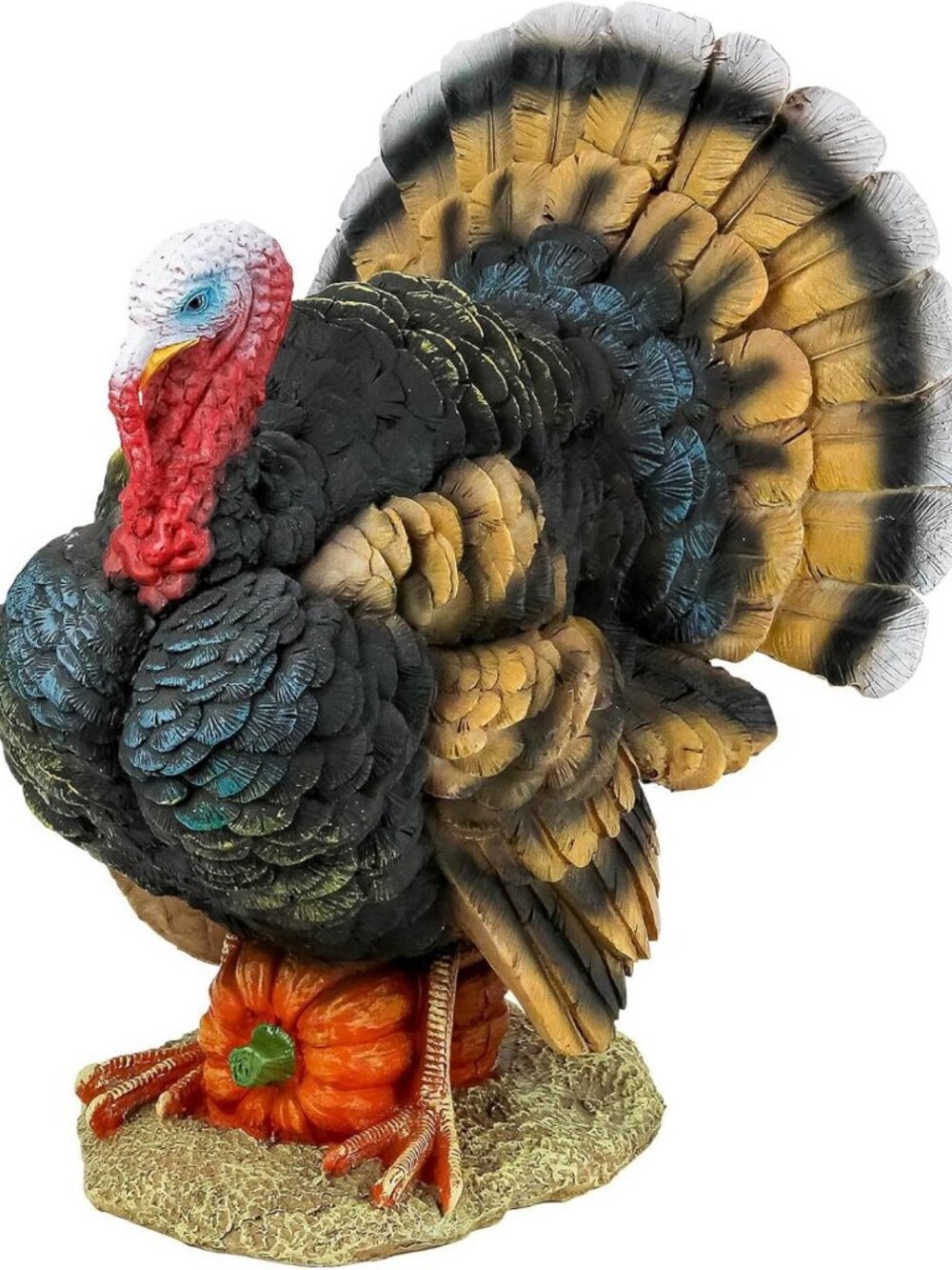 Colorful Small North American Turkey Statue - Unique Home Decor Accent